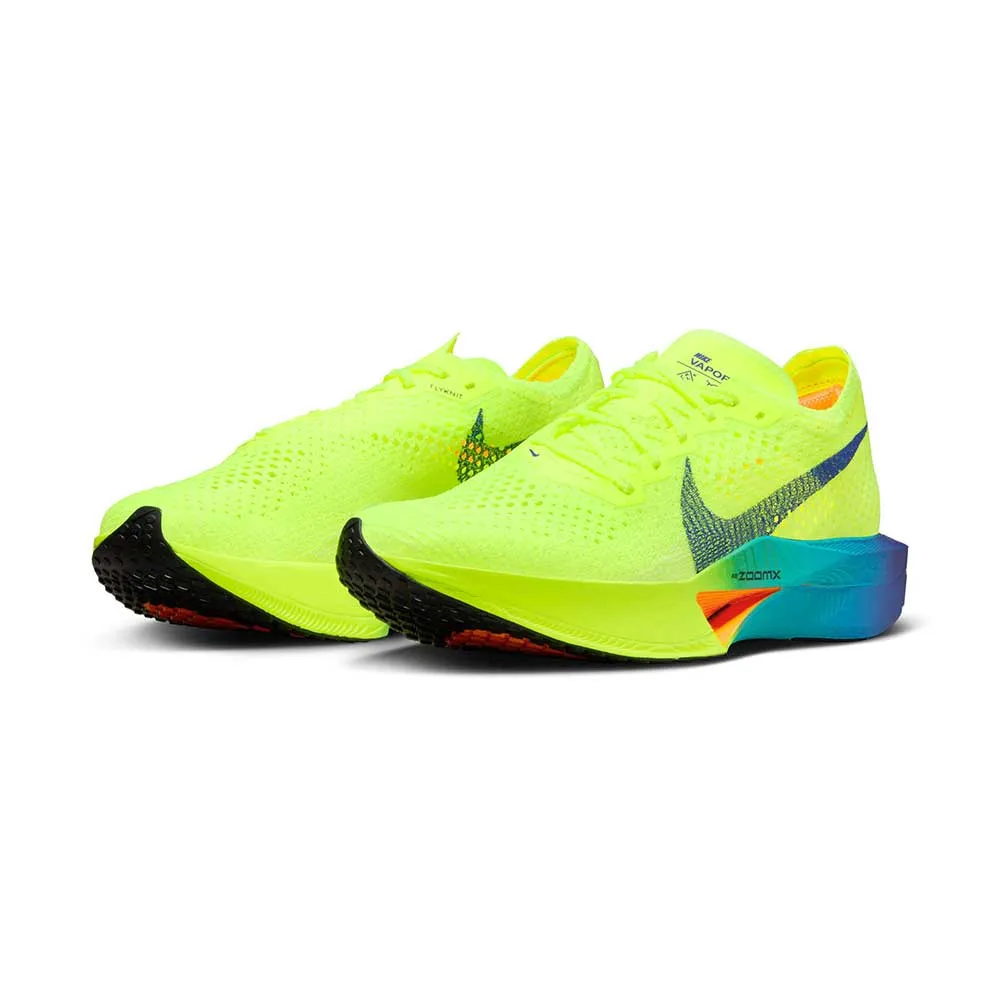 Women's Vaporfly 3 Running Shoe - Volt/Dusty Cactus/Total Orange/Concord - Regular (B)