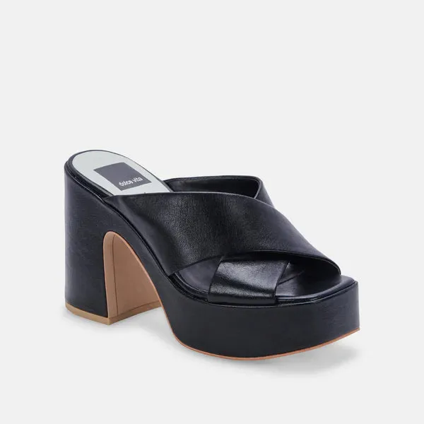 Wonder Heel- Onyx Leather (Last Pair - Size 9.5)