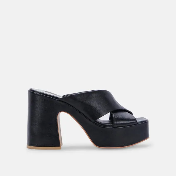 Wonder Heel- Onyx Leather (Last Pair - Size 9.5)