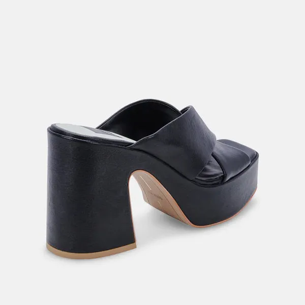 Wonder Heel- Onyx Leather (Last Pair - Size 9.5)