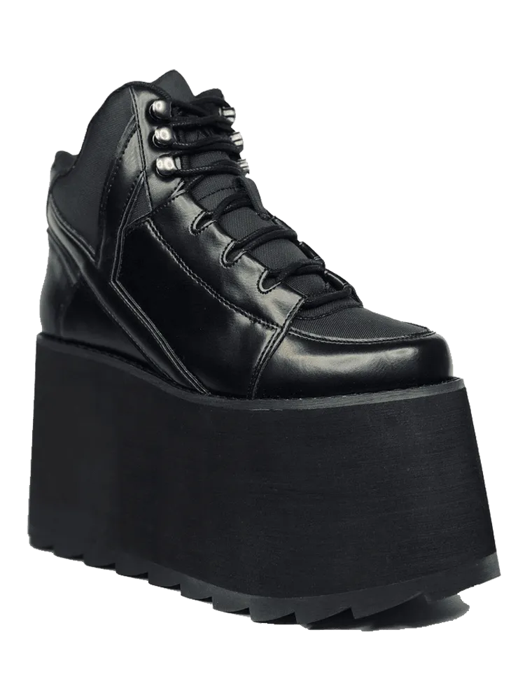 YRU Qozmo 2 black Platform shoes